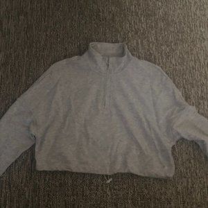 Garage Grey Cropped Quarter Zip